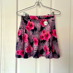Victoria Secret PINK Hibiscus Floral Skirt Skater Summer Womens Sz XS